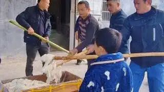 炸酥鱼、打年糕，年味渐浓，一碗糯米饭香迷糊了 #我的乡村生活 #摇出我的新年本命穿搭