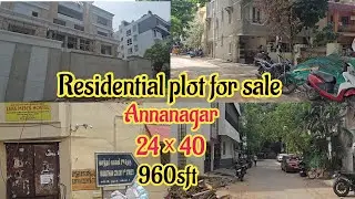 ID-281 Residential Plot For Sale|| Annanagar || Corner || 24*40 || 960Sft|| Tnhb || 30 & 24 Ft Rd ||