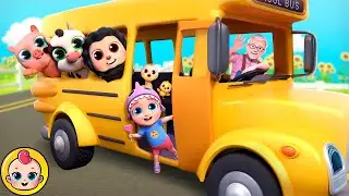 The Wheels on The Bus Song | BubbleeeKids - Best Nursery Rhymes | Farm Animals Compilation