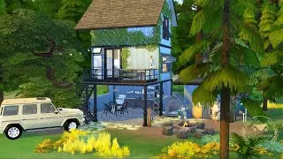 LAKESIDE RETREAT COZY FOREST CABIN | Tour + Vlog | The Sims 4