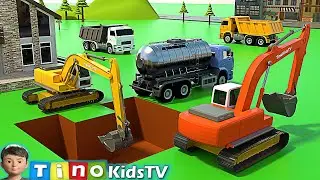 Excavator & Water Tank Trucks in Action! | Swimming Pool Construction