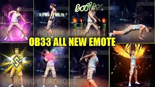 OB33 ALL NEW EMOTES | UPCOMING EMOTES IN FREE FIRE | OB33 UPCOMING EMOTES | OB33 EMOTES | NEW EMOTES