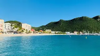 GREAT BAY BEACH | Philipsburg St. Maarten | Weekday Relaxing Walk on the Beach | Caracolabella