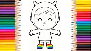 Nina from POCOYO | drawing and coloring for kids and toddlers