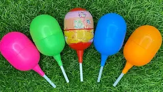 New Glitter Rainbow Lollipop Candy I Cutting | ASMR | Satisfying Video#123