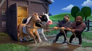 Thief in Old MacDonald&rsquo;s Farm 😱 | All Animals Gone!  | Happy Ending 🐮🐴
