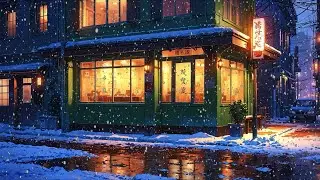 Christmas Night at the Asian Coffee Cart ~ Cozy Lofi Holiday Vibes