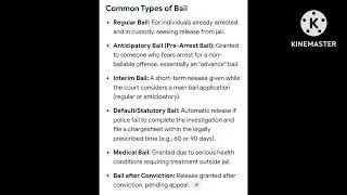 Types of Bail