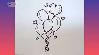 How to draw an easy balloon step by step with me 