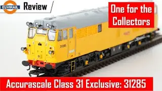Обзор: Эксклюзивный локомотив Accurascale Class 31 Network Rail желтого цвета 31285 с цифровым уп...
