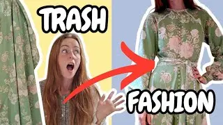 I transformed this old bedsheet into a DREAMY dress!
