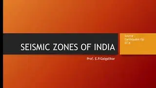 Seismic zones of India