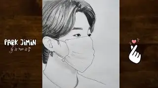 How to draw BTS Jimin (step by step) | K-pop sketch | Learn to draw face drawing of a boy