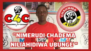 ALIYEHAMIA CHAUMA, ARUDI CHADEMA AANIKA SIRI ZOTE ZA VIKAO VYA CHAUMA 