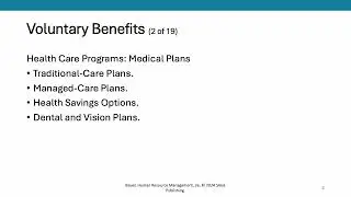 Chapter 13 Managing Benefits pt 2