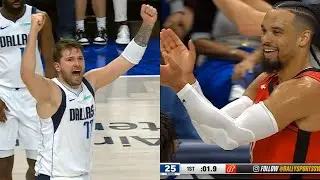 Luka Doncic gets a tech for cheering after getting a foul call on Dillon Brooks 🤦&zwj;♂️