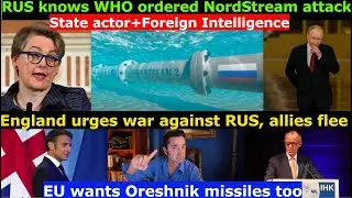 UK alone against RUS. RUS knows who attacked NordStream. The West or RUS crushed Ukr? EU's Oreshnik