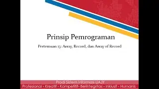 PP Pertemuan 13 - Array, Record, dan Array of Record