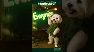 Druid 🐶✨ Yulmu&rsquo;s ABC Magic - E is for Evergreen 🌲 | 드루이드 율무의 이 세계 언어 교실 #druid #puppy #ABC #ai