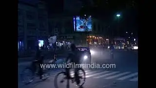 Vintage Lucknow night footage | Streets and urban life in the 1990s