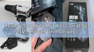 Review Sundpey Cordless Drill Set 21V - Power Drill Driver - Electric Screwdriver with 2 Batteries 2
