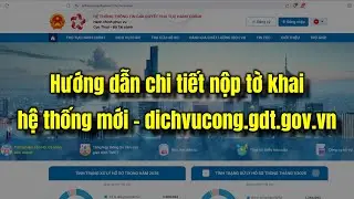 Hướng dẫn chi tiết nộp tờ khai trên dịch vụ công dichvucong.gdt.gov.vn