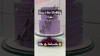 Easy 2-tier Birthday cake 🍰 Trending cake design @BestBoozyBakes#shorts #shortvideo #youtubeshorts