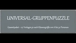 Erkl&auml;rung Universalgruppenpuzzle machMINT