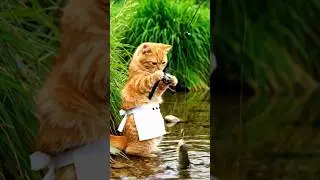 From Fish to Feast: Cat Chef at Work 🐱🍳🐟