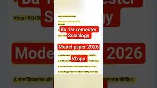 BA Sociology Short Video 📚 | Introduction To Sociology | VBSPU