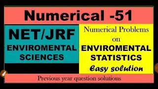 NTA UGC NET JRF | STATISTICS numerical question| environmental sciences | mind mapping