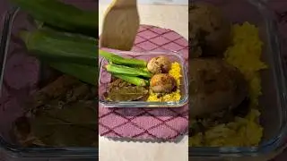 Hubby's Baon: Chicken Adobo with Boiled Eggs and Steamed Okra #MealPrep #foodshorts #foodienation