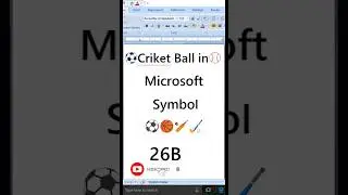 ⚽Criket Ball 🏀Symbol in🏏Microsoft word✅#shorts #microsoft #words #cricket #ball #symbols #msword