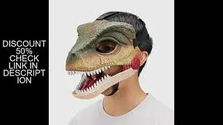 Funny Dinosaur Mask Dino Mask Moving Jaw Halloween Mask Dinosaur Head Face Mask Movable Mouth Party