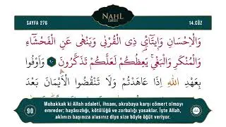 Diyanet Ok Takipli Hatim 14. C&uuml;z - Kur'an-ı Kerim 276. Sayfa - Nahl Suresi 88-93. Ayetler