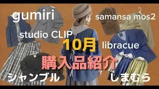 【10月購入品紹介】＆【LOOK BOOK】gumiri,SamansaMos2etc...秋コーデ着回しコーディネート❤❤#lookbook ＃着回しコーディネート＃購入品紹介