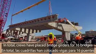 BTS: I-10 Broadway Curve Improvement Project's Last Bridge Girders Placement