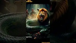 Extreme Wildlife Rescue | Lion Saved From Giant Python 🐍🦁 #shorts #animals