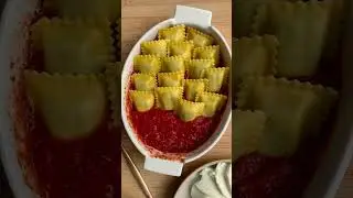 Super easy Cheesy Ravioli bake pasta
