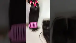 Yetta hair Straight 3bundles with Closure