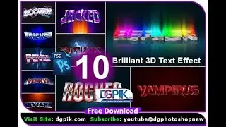 10 Brilliant 3D Text Effect Mockup