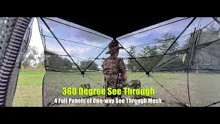 LUCKUNTER Full Open Door See Through Hunting Blind