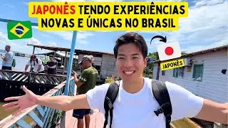 Japonês tendo experiências novas e únicas no Brasil