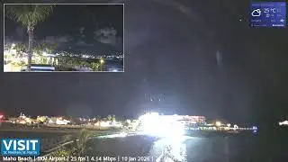 LIVE SXM Airport January 10 ✈️ -  Maho Beach Sint Maarten