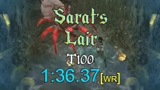 Diablo 4 - Rogue T100 Sarat's Lair 1m36s Speedrun [world record]
