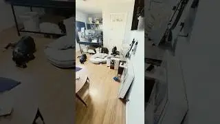 In a room ruled by disorganization, one man attempts the impossible... #cleaning #declutter #office