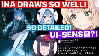 Ui-mama Praises Ina's Drawing (Hoshimachi Suisei / Hololive) [Eng Subs]