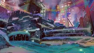 Ambient Snowy Cityscape
