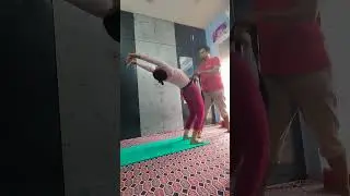 Standing Chakrasana with support..... Practice like this😊