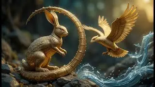 Eagle Flies Over Serpent Ring &mdash; Rabbit Gold Coin Unlocks Abundance & Wealth Flow